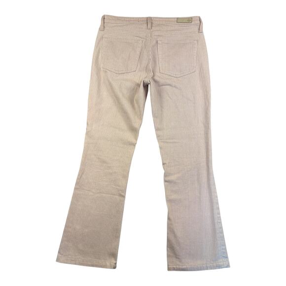 AG Adriano Goldschmied The Jodi Crop High Rise Slim Flare Jeans 27R Tan Striped - Picture 2 of 11